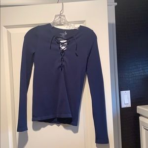 Free People Lace Up Top